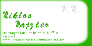 miklos majzler business card